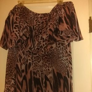 Jennifer Lopez 3x Strapless Dress Leopard
